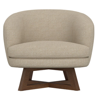 Swivel Accent Chair With Sculptural Base