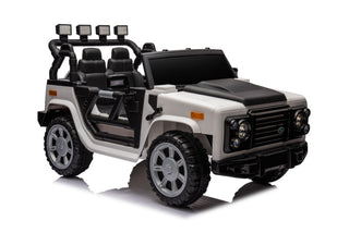 12V7A 30W*2 Four-Wheel Drive Seat One Button Start, Forward And Backward, High And Low Speed, Music, Front Light, Power Display, Two Doors Can Open, 2.4G R / C, Seat Belt Four Wheel Absorber