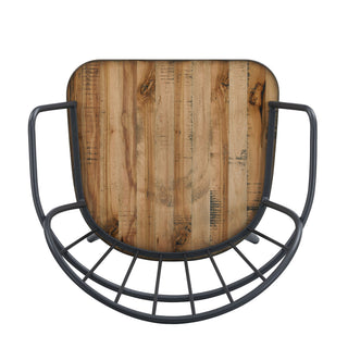 Contemporary Indoor Dining Set With Metal Legs, Birch, And Metal - Black / Natural