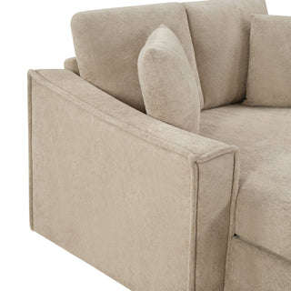 Modern Chaise Sofa With Hidden Storage For Living Room