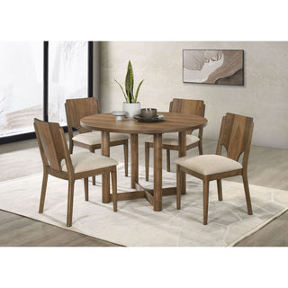 Graham - Round Dining Table With X Cross Base - Walnut