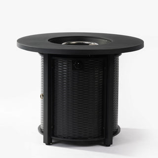 Propane Gas Fire Pit Table, 50000 Btu Round Steel Fire Pit