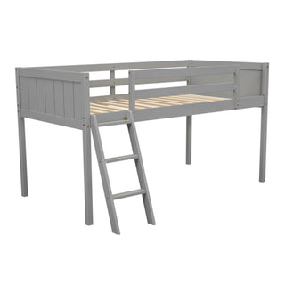 Low Loft Bed With Adjustable Ladder