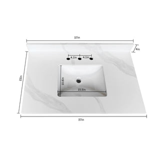 Bathroom Vanity Top With Undermount Sink, 3 Pre Drilled Holes