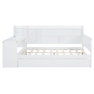 Daybed With 3 Drawers USB Ports And Desk