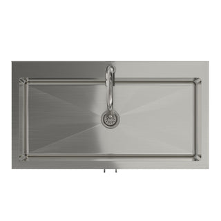 Modern Shaker All-In-One Laundry Utility Sink And Cabinet With Pull-Out Faucet