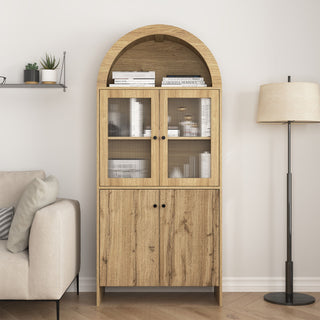Modern Tech Inspired Dome Cabinet With LED Lighting