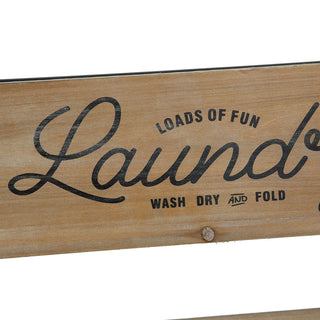 Laundry Rack With Accordion Design - Brown / Black - Black Brown