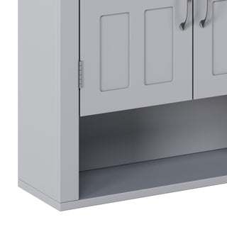 Multi Functional Wall Mounted Cabinet With Adjustable Shelves For Bathroom