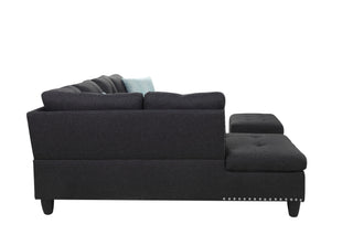Alger - Left Hand Facing Sofa & Chaise With Ottoman