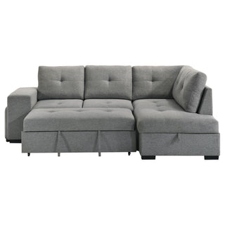 Atkinson - Sleeper Sectional Sofa With Lift Top Chaise - Gray