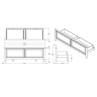 Melissa - 5 Piece Storage Bedroom Set With Padded Headboard