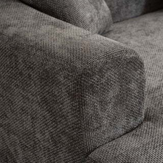 Modern Style Ultra Smooth Curved Sofa With 3 Pillows