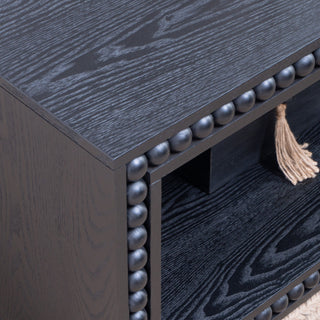 Beaded Edge Coffee Table With Open Storage Shelf