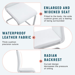 Bow Shaped Chairs, Ergonomic Design, Non Slip Base