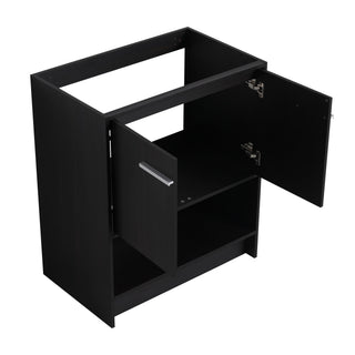 Modern Bathroom Vanity With Ceramic Sink, Freestanding Cabinet, Soft Closing Doors