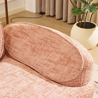 Curved 2 Person Compress Sofa With Armrests, Includes Pillows