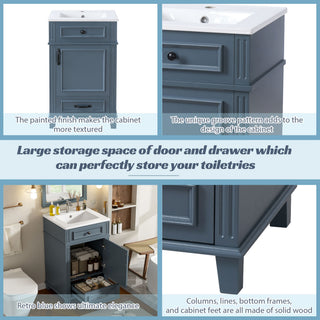 Bathroom Vanity With Sink, Drawer & Soft Closing Door