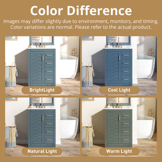 Modern Bathroom Vanity With 1 Door And 3 Drawers