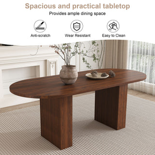 Modern Farmhouse Oval Dining Table With Slim Base