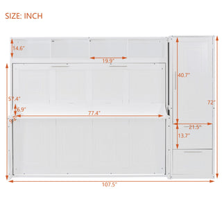 Space Saving Murphy Wall Bed With Closet And Drawers