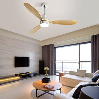 52" Integrated LED Ceiling Fan With Remote Control And Blades For Living Room