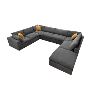 Custom Configuration Modular Sectional & Toss Pillows
