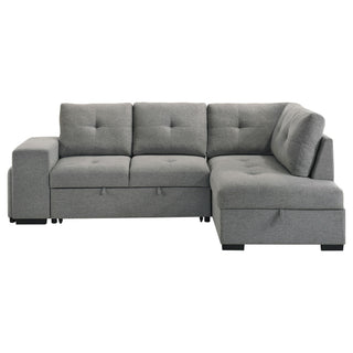 Atkinson - Sleeper Sectional Sofa With Lift Top Chaise - Gray