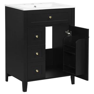 Modern Black Bathroom Vanity With Sink