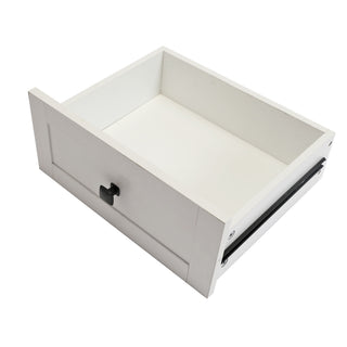 Coffee Bar With Mini Fridge Space & Built In Charging Station, Large Bar Cabinet With Drawers & Adjustable Shelves For Kitchen - White