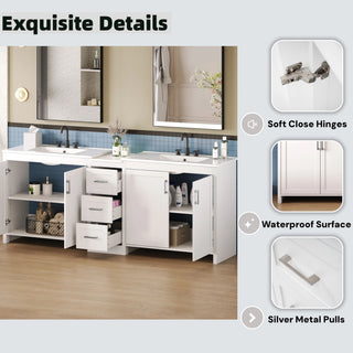 Double Sink Bathroom Vanity With Quartz Countertop