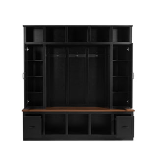 Hall Tree With Storage Bench, Entryway Coat Rack With Hooks