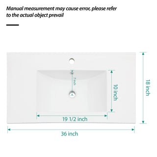 Premium Rectangular Vanity Top With Single Faucet Hole And Overflow