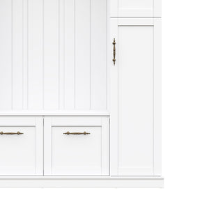 Hall Tree With 4 Side Cabinets