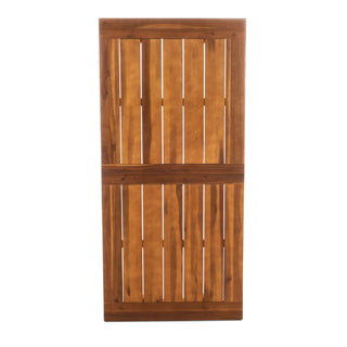 Della - Modern Industrial Dining Table With Acacia Wood Top - Teak