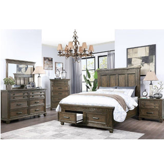 Panel Headboard Bed With Footboard Drawers