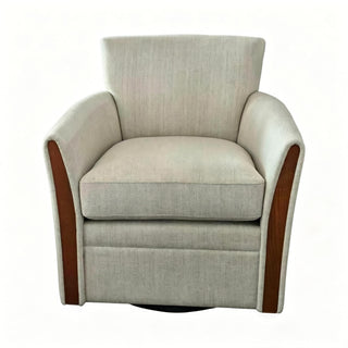 Swivel Accent 360° Rotating Armchair With Turntable Base For Living Room - Cream Beige