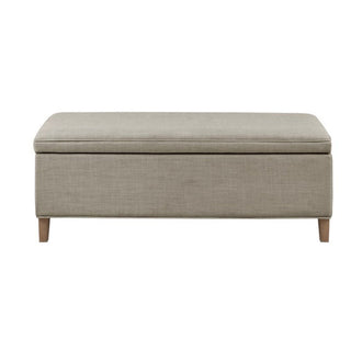 Caymus - Rectangular Soft Close Storage Bench - Light Gray