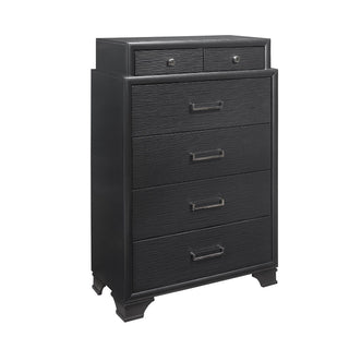 Civic - 5 Piece Storage Bedroom Set With Bookcase Headboard