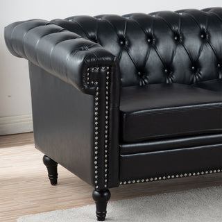 Traditional Square Arm Removable Cushion 3 Seater Sofa
