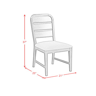 Glinda - Fabric Dining Side Chair (Set of 2) - Brown / Light Gray
