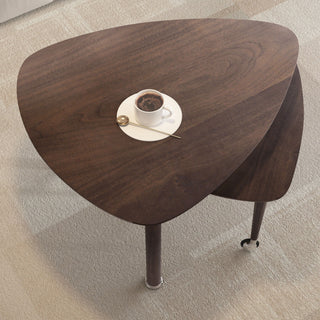 360 Degree Rotatable Coffee Table With Solid Legs