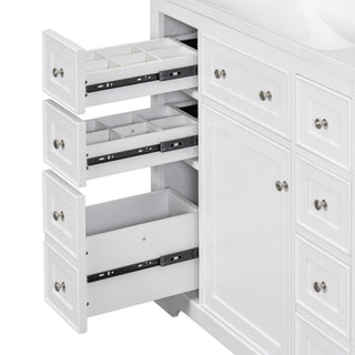 Modern Bathroom Vanity Base Only With 1 Cabinet And 6 Drawers