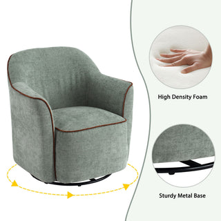 360° Swivel Accent Chair With Flared Arms