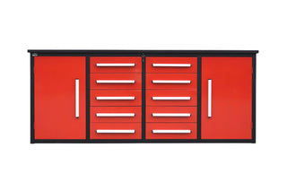 Storage Cabinets With Workbench (With 10 Drawers And 2 Cabinets)