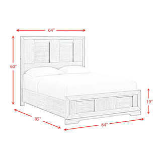 Kelis - 4 Piece Bedroom Set With Queen Panel Bed And LED - Gray