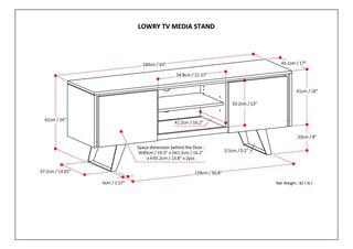 Lowry - Handcrafted, TV Media Stand