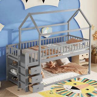 Bunk Bed With Shelves And Drawers, Storage Focused Design