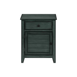 Accent Table With Storage Drawer - Blue
