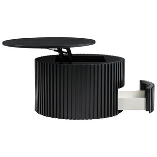 Round Lift Top Coffee Table With Hidden Storage For Living Room
